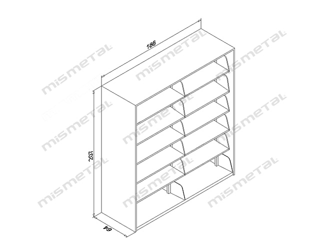 2’li Çift Yüzlü Kitaplık teknik
