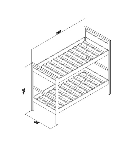 Twin Over Metal Bunk teknik