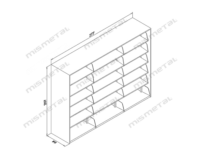 3’lü Çift Yüzlü Kitaplık teknik