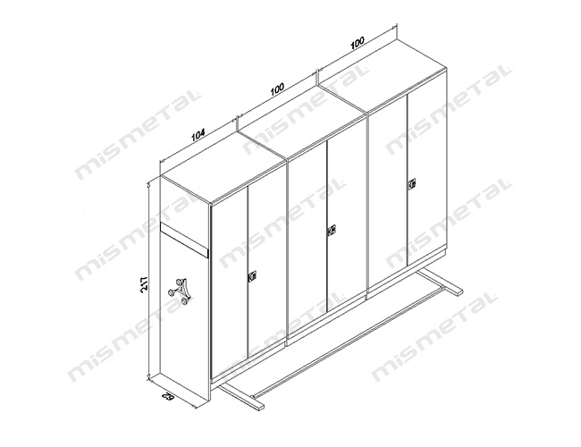 3’lü Volanlı Kapılı Arşiv Sistemi teknik