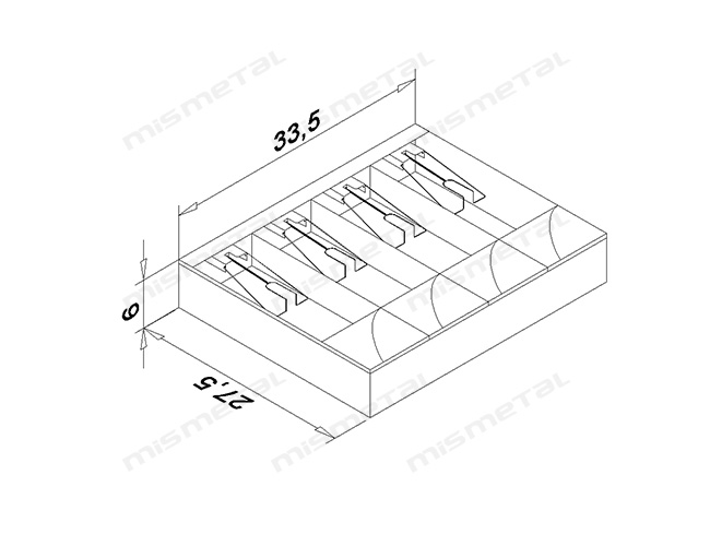 4 Bölmeli Para Çekmecesi İçi teknik