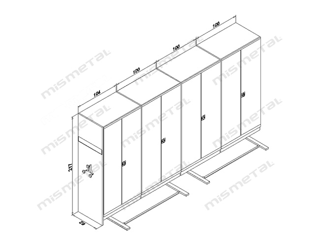4’lü Volanlı Kapılı Arşiv Sistemi teknik
