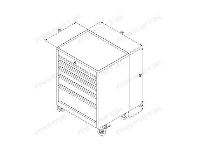 5 Çekmeceli Takım Arabası teknik