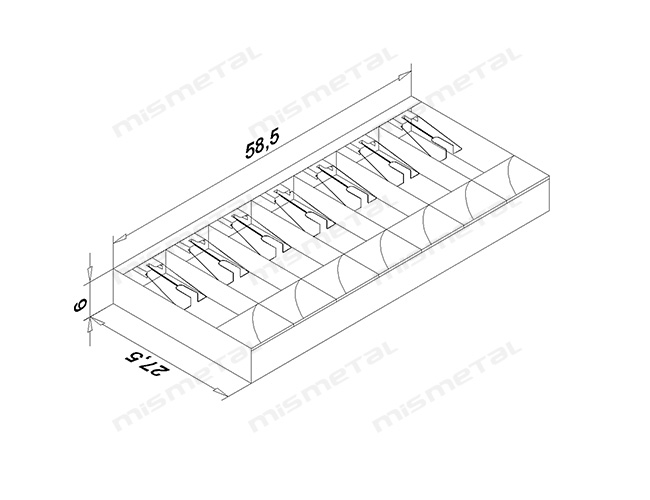 7 Bölmeli Para Çekmecesi İçi teknik