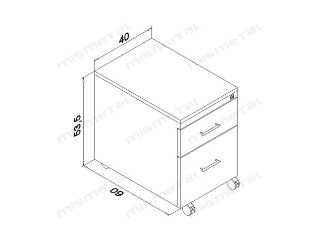 Ahşap Kapaklı 2 Çekmeceli Keson teknik