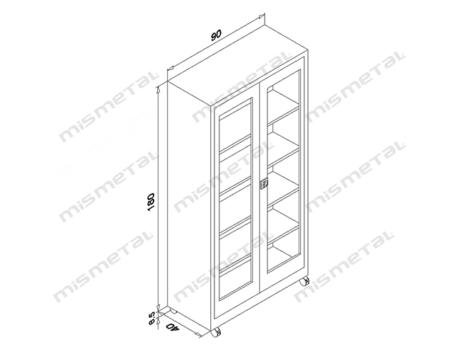 Çift Kapılı Ecza Dolabı teknik