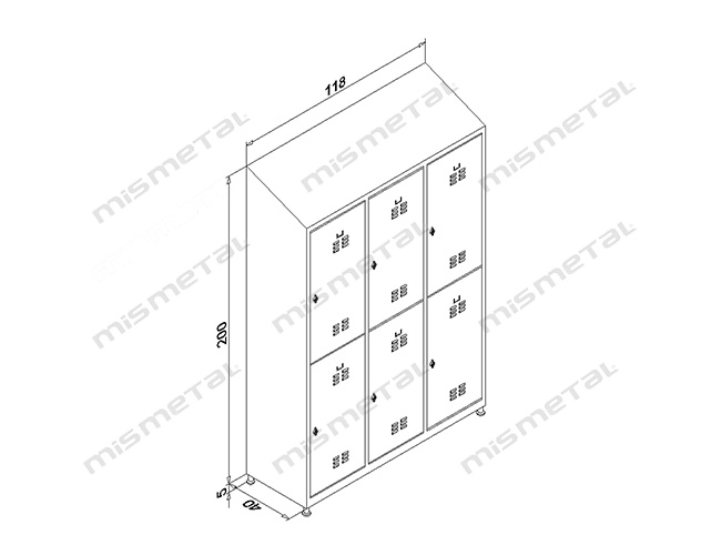 6 Door Locker - Tilted Top teknik