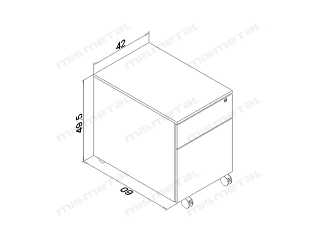 Yandan Kulplu 2 Çekmeceli Keson teknik